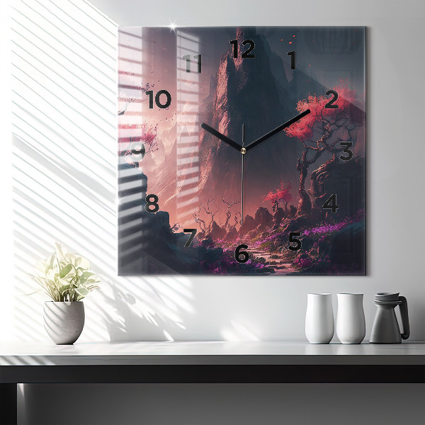 Orologio quadrato Foresta e montagne magiche