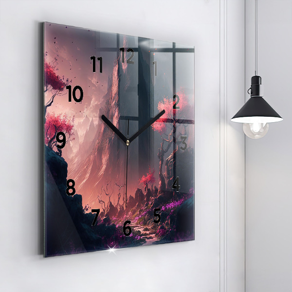 Orologio quadrato Foresta e montagne magiche