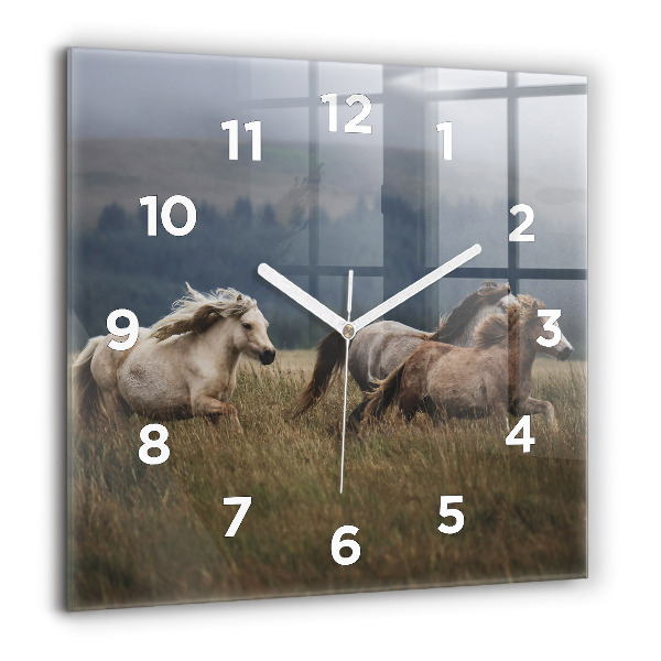 Orologio quadrato Cavalli al galoppo