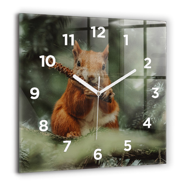 Orologio quadrato Scoiattolo e natura selvaggia