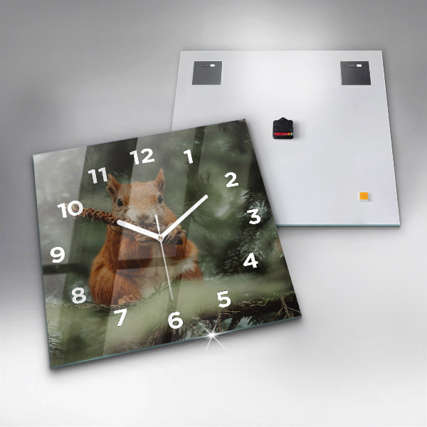 Orologio quadrato Scoiattolo e natura selvaggia