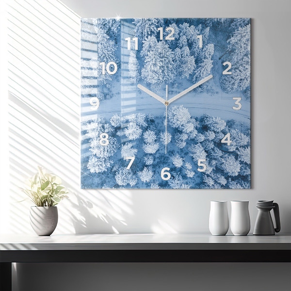 Orologio quadrato Foresta vista da un drone