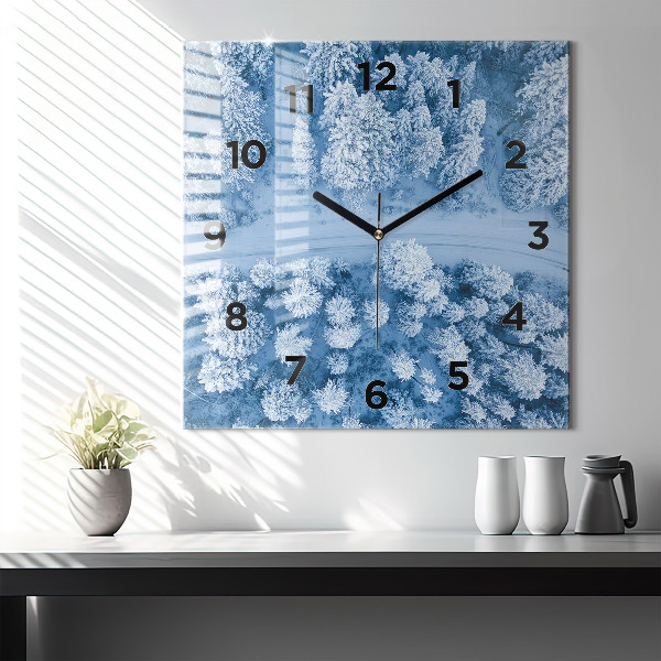 Orologio quadrato Foresta vista da un drone