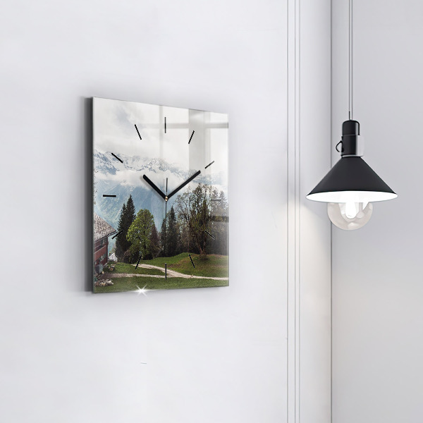 Orologio quadrato Vista sulle montagne
