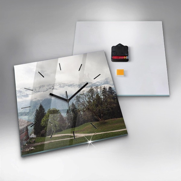 Orologio quadrato Vista sulle montagne