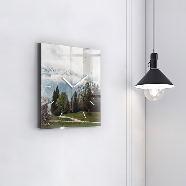 Orologio quadrato Vista sulle montagne