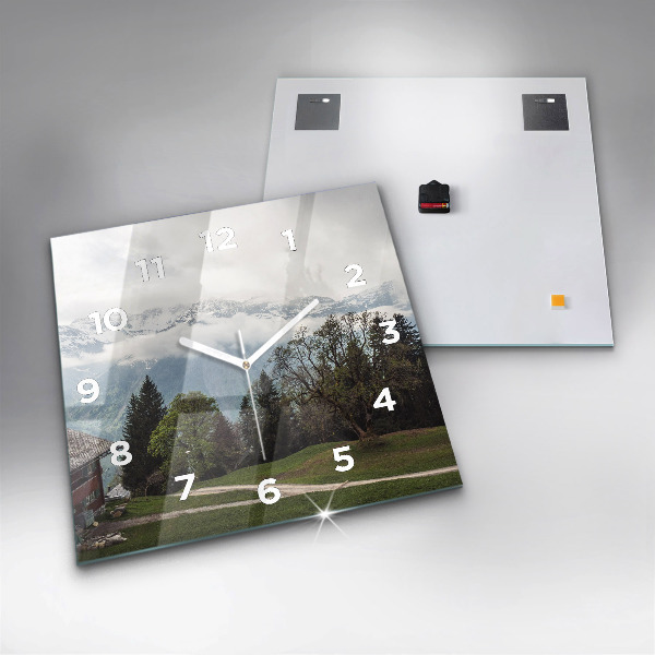 Orologio quadrato Vista sulle montagne