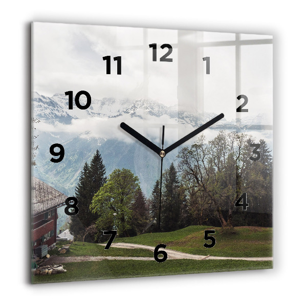 Orologio quadrato Vista sulle montagne