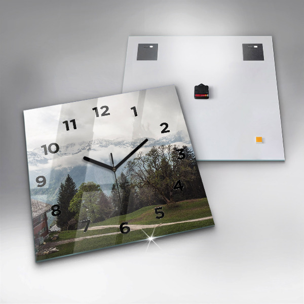 Orologio quadrato Vista sulle montagne
