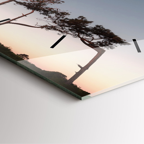 Orologio quadrato Mezzaluna e alberi