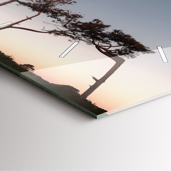 Orologio quadrato Mezzaluna e alberi