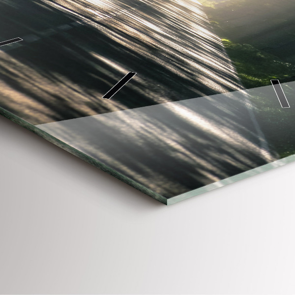 Orologio quadrato Strada forestale e strisce di sole