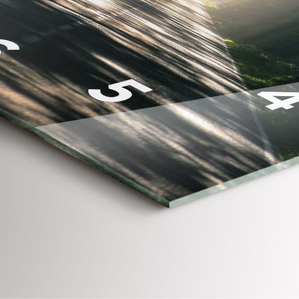 Orologio quadrato Strada forestale e strisce di sole