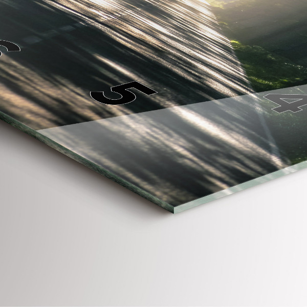 Orologio quadrato Strada forestale e strisce di sole