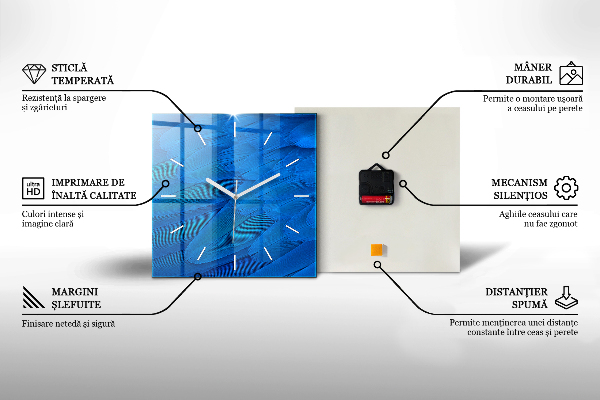 Orologio quadrato Astrazione sole