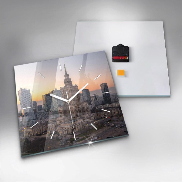 Orologio quadrato Panorama di Varsavia