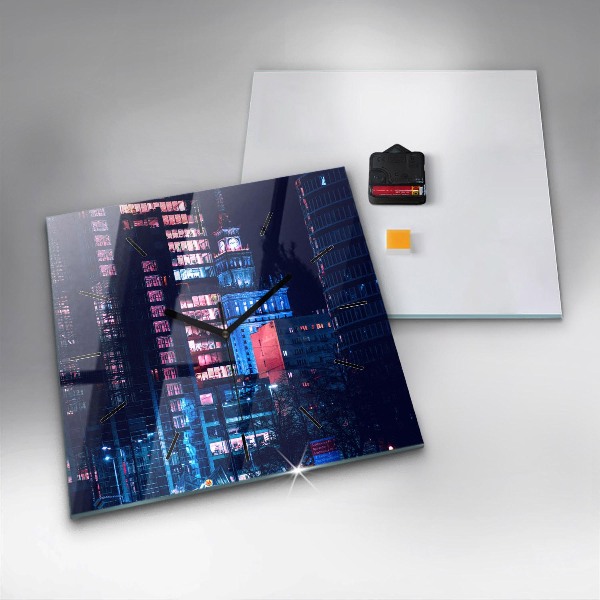 Orologio quadrato Varsavia di notte