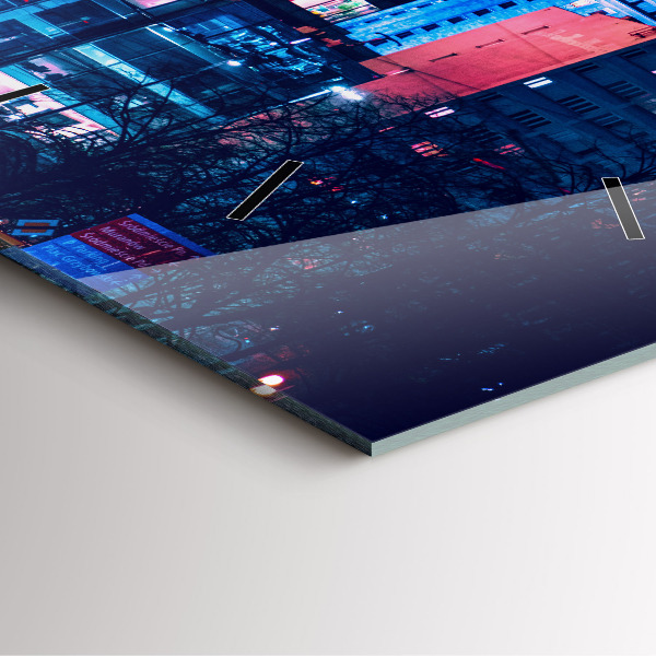 Orologio quadrato Varsavia di notte