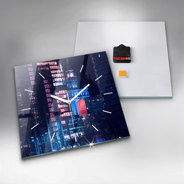 Orologio quadrato Varsavia di notte