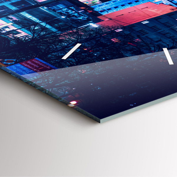 Orologio quadrato Varsavia di notte