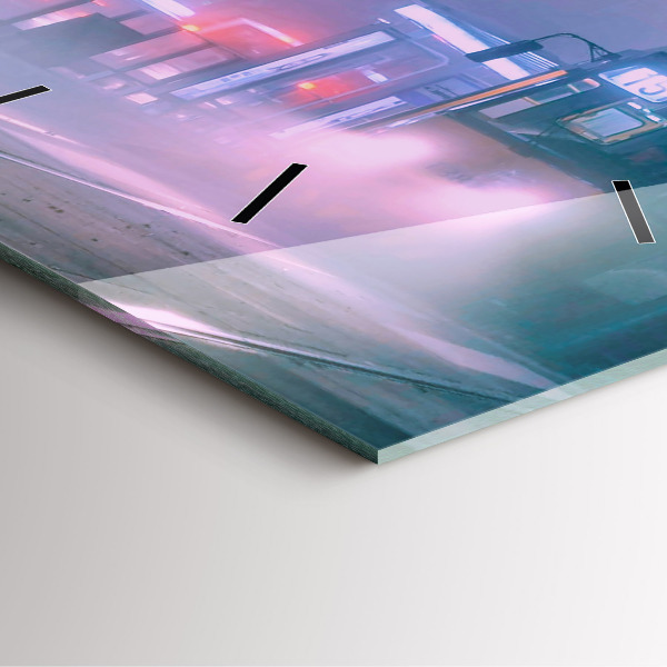 Orologio quadrato Varsavia nella nebbia