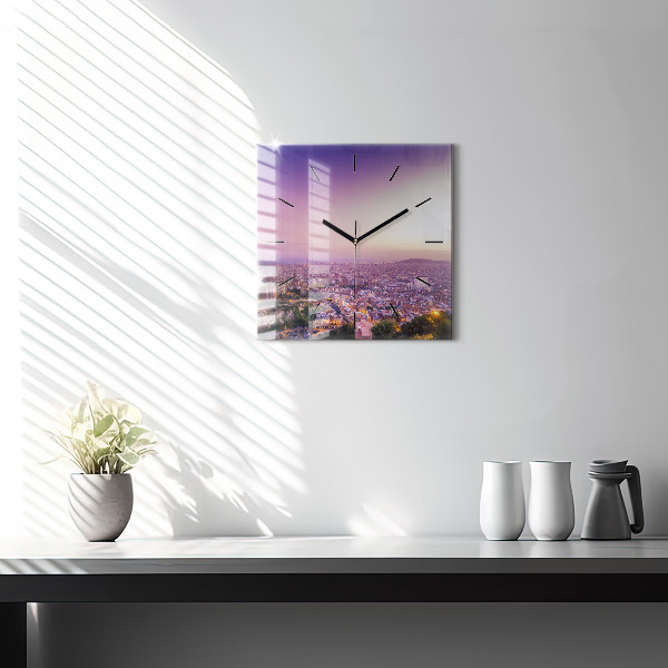 Orologio quadrato in vetro Bunker di Barcellona El Carmel