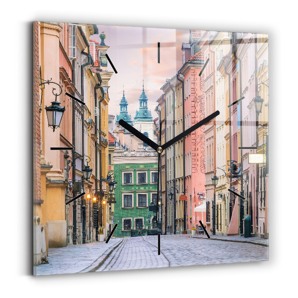 Orologio quadrato in vetro Città Vecchia di Varsavia