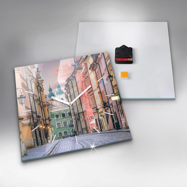 Orologio quadrato in vetro Città Vecchia di Varsavia