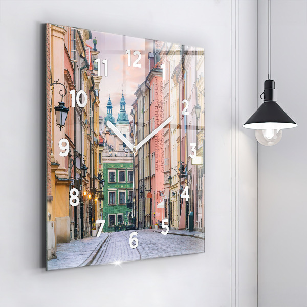 Orologio quadrato in vetro Città Vecchia di Varsavia