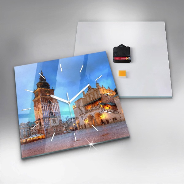 Orologio quadrato Piazza del Mercato Principale di Cracovia