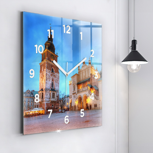 Orologio quadrato Piazza del Mercato Principale di Cracovia
