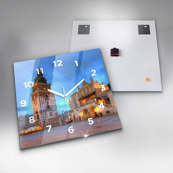 Orologio quadrato Piazza del Mercato Principale di Cracovia