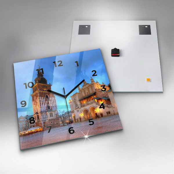 Orologio quadrato Piazza del Mercato Principale di Cracovia