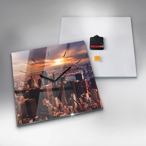 Orologio quadrato Panorama della città ovest