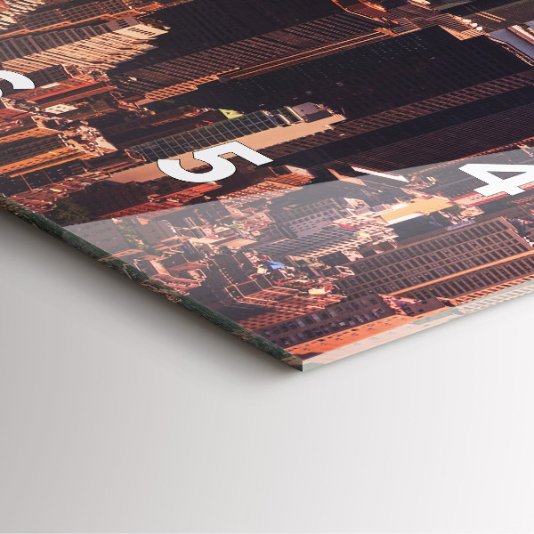 Orologio quadrato Panorama della città ovest