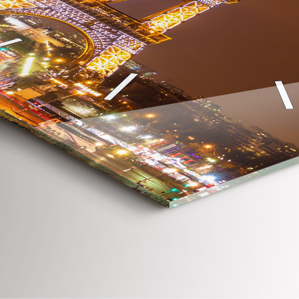 Orologio quadrato Torre Eiffel illuminata