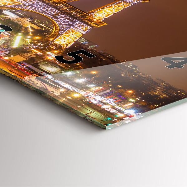 Orologio quadrato Torre Eiffel illuminata