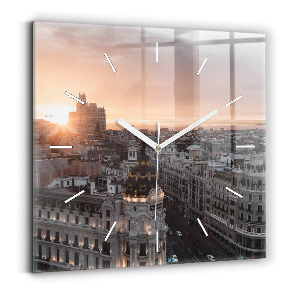 Orologio quadrato Città al tramonto