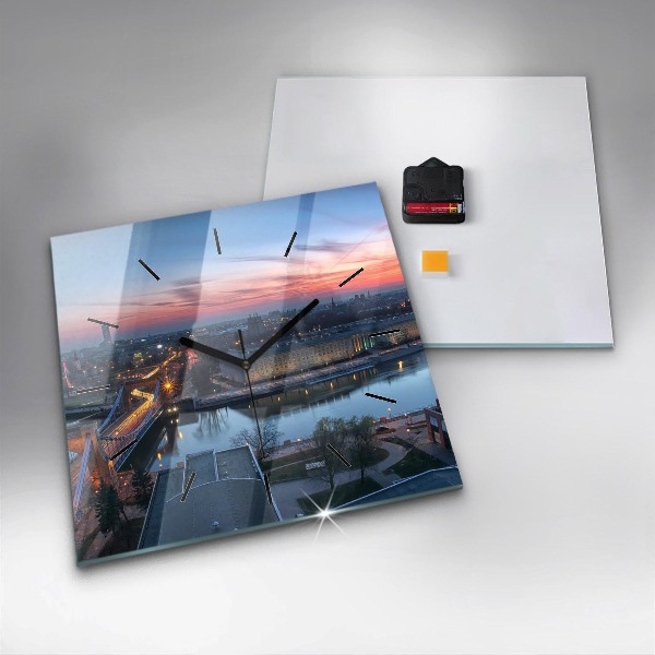 Orologio quadrato Breslavia da un drone