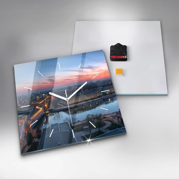 Orologio quadrato Breslavia da un drone