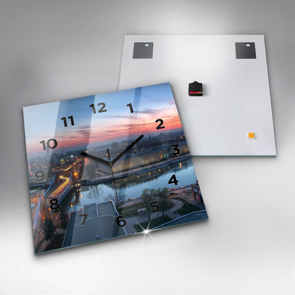 Orologio quadrato Breslavia da un drone