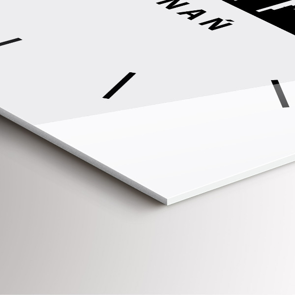 Orologio quadrato in vetro Grafica panoramica di Poznan