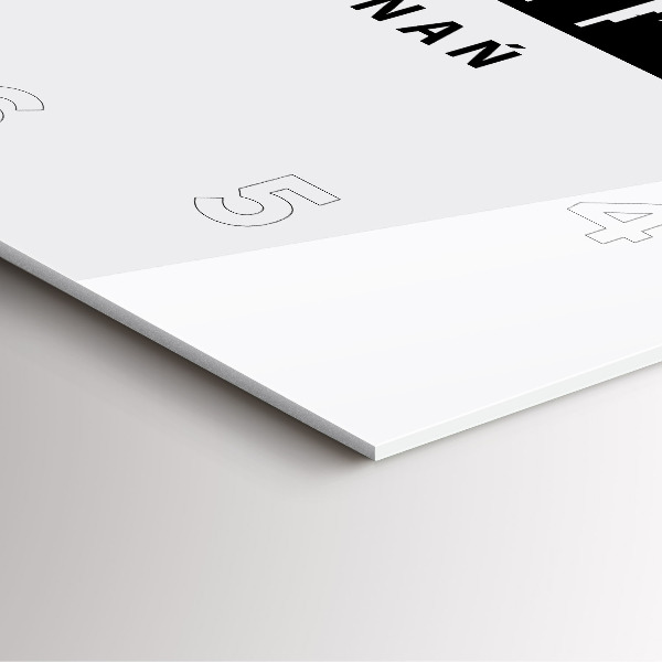 Orologio quadrato in vetro Grafica panoramica di Poznan