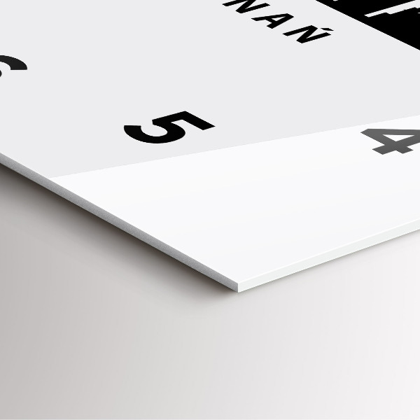 Orologio quadrato in vetro Grafica panoramica di Poznan