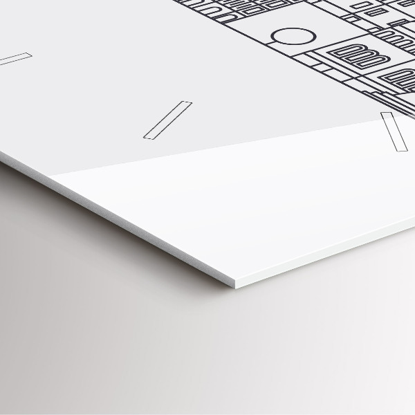 Orologio quadrato Panorama dell'architettura di Lodz