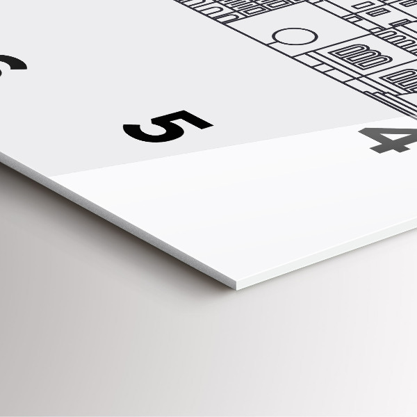 Orologio quadrato Panorama dell'architettura di Lodz