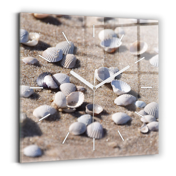 Orologio quadrato Conchiglie sulla spiaggia