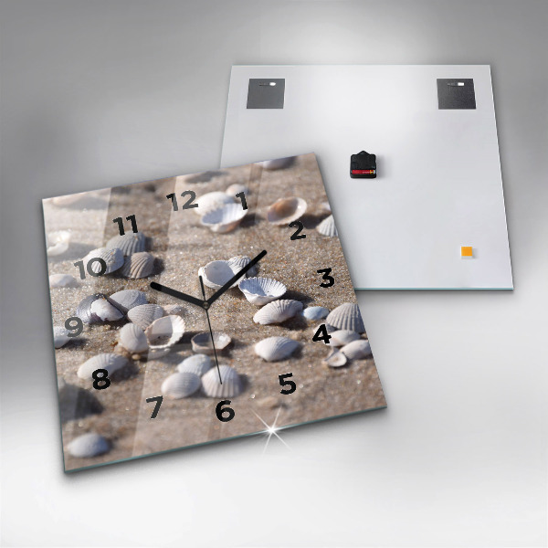 Orologio quadrato Conchiglie sulla spiaggia