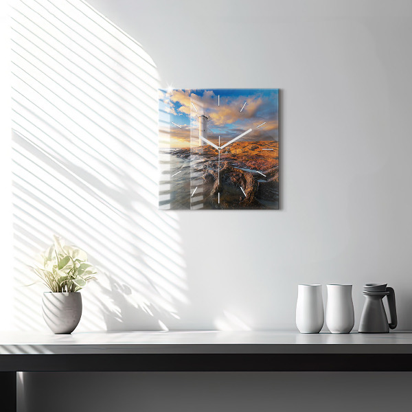 Orologio quadrato Il Faro e il Mar Baltico