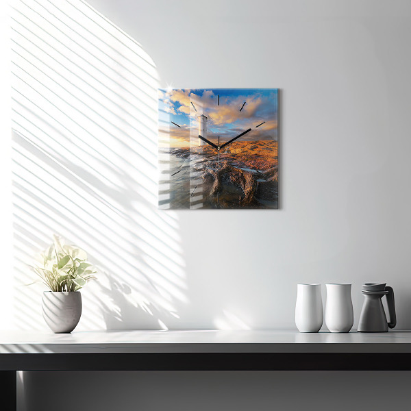 Orologio quadrato Il Faro e il Mar Baltico